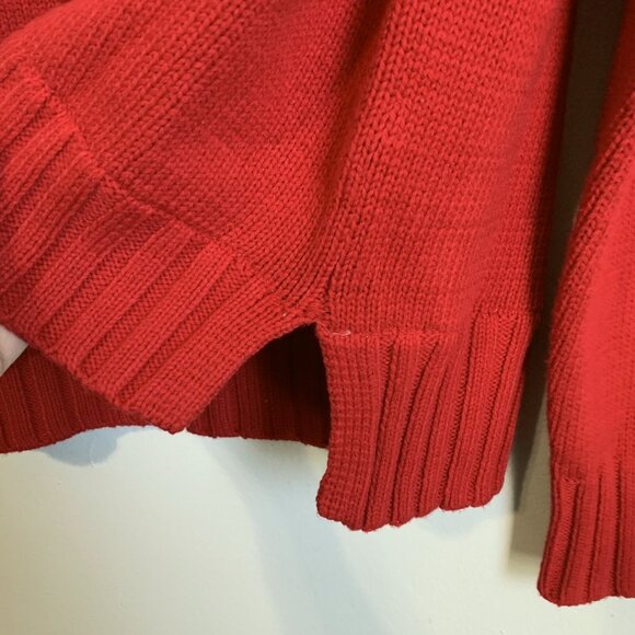 Lauren Ralph Lauren Women’s Sweater Size Large Red Classic Preppy Minimalist - Picture 5 of 9